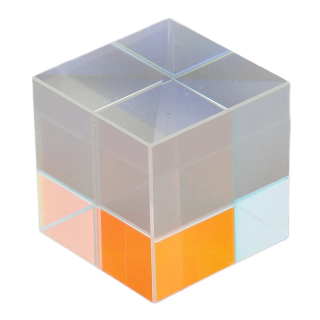 Cube Couleur CMY ECBANLI - Prisme Acrylique 4cm - Jouet Physique Et Déco Bureau - Effet Optique