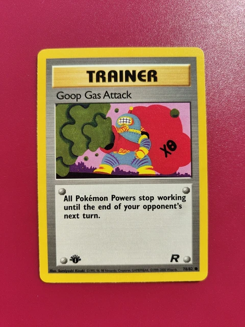 Pokémon TCG Goop Gas Attack Rocket 1st Edition Common 78/82 - NM