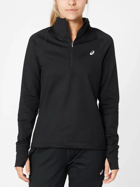 ASICS Women's Black Thermopolis Half Zip Workout Sweatshirt L131803 Size Large