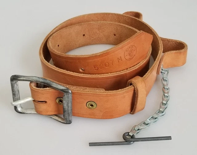 Klein Tools 5207M Electrician's Leather Tool Belt, Brown, 32-Inch-40-Inch Klein Tools 5207M Electrician's Leather Tool Belt, Brown, 32-Inch-40-Inch
