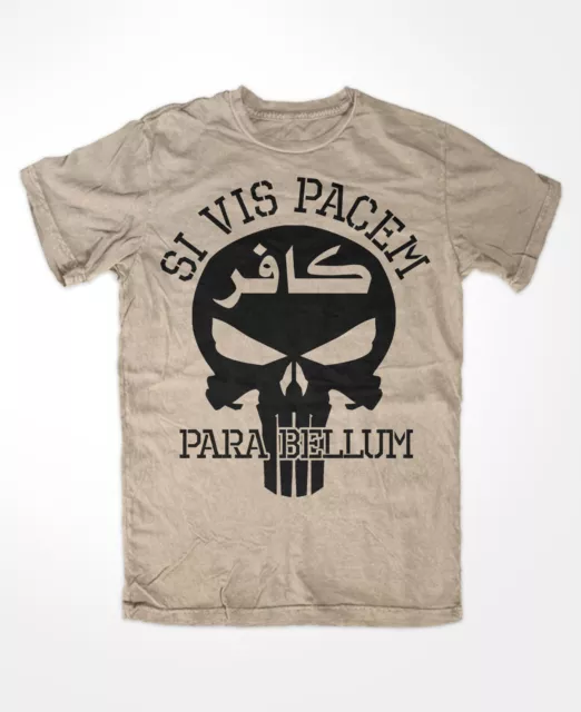 Camiseta Si Vis Pacem Para Bellum arena Facit omnia voluntas KSK Punisher Tactical