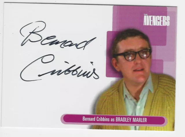 The Avengers Autograph Card A10 Bernard Cribbins As Bradley Marler VG Condition