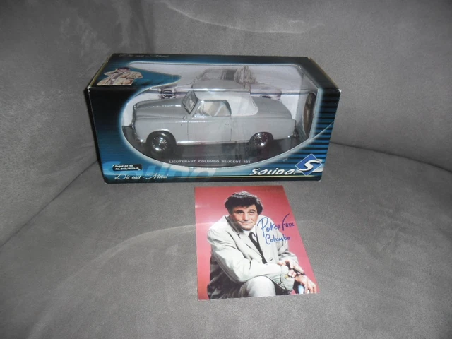 COLUMBO PETER FALK Peugeot 403 Grey Code 3 Model With Original Box 1:18 ...