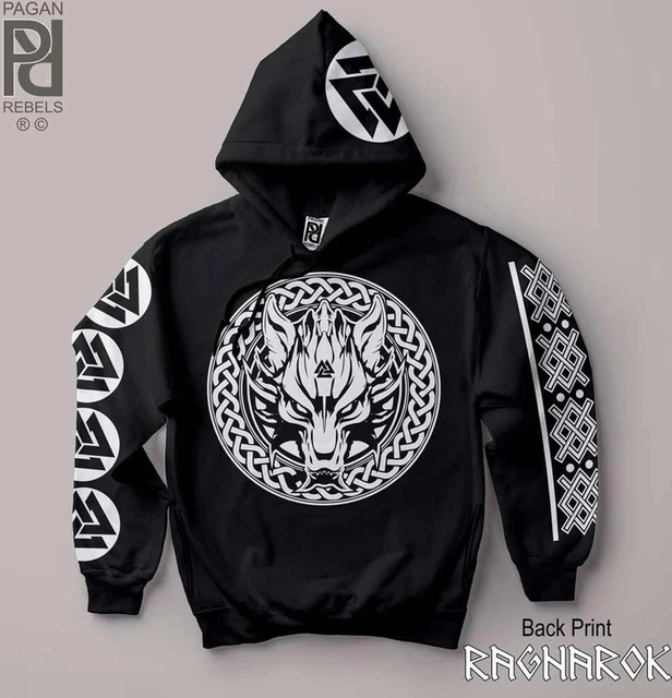 Felpa Con Cappuccio Wikinger Legion – Serigrafata, Tasca A Marsupio, Misto Cotone