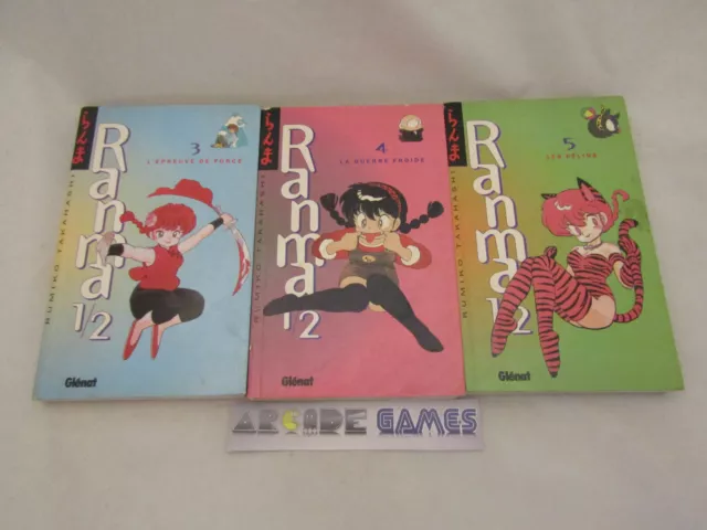 LOT 3 MANGAS RANMA 1/2 VOL 3 A 5 VF (vendeur pro)