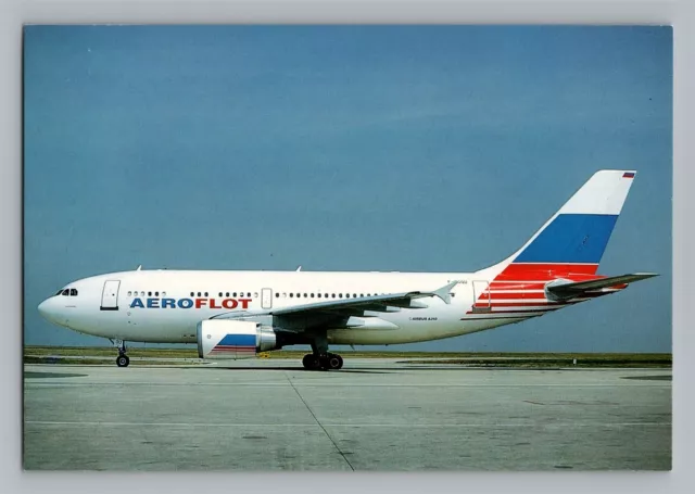Aviation Airplane Postcard Aeroflot Airlines Airbus A-310-300 AR9