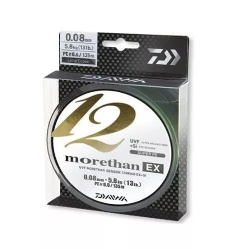 DAIWA MORETHAN 12 BRAID EX+SI LG 135m / 147yrd - Light Green