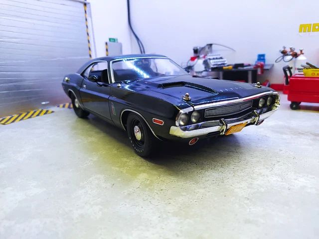 Greenlight 1:18 1970 Dodge Challenger R/T Conv. Vert W / Fauve Intérieur Neuf