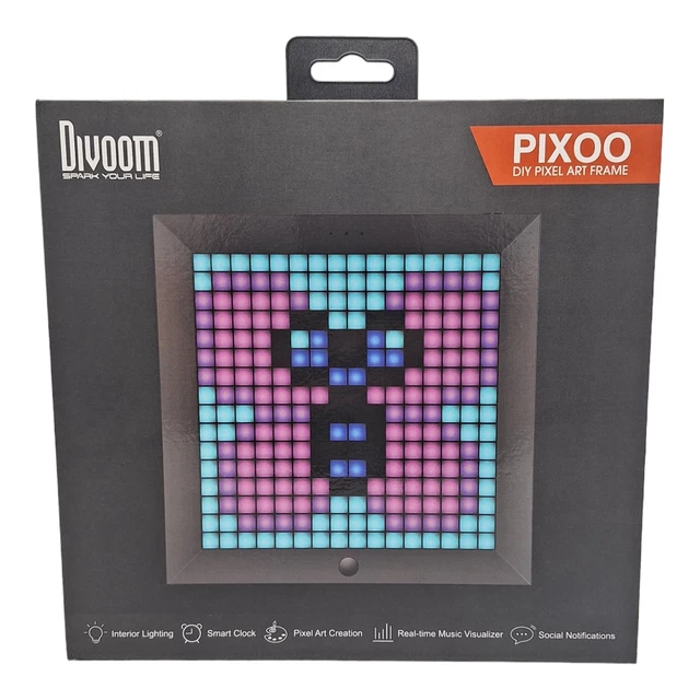 DIVOOM PIXOO PIXEL Art Digital Picture Frame, 16x16 LED Display