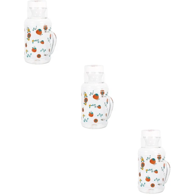 3 Sets Kaltwasserkrug Aus Glas Kristallglas Eistee Getränkekrug Flasche Kaltes