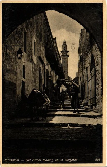 CPA AK JERUSALEM Old street leading up to Golgatha ISRAEL (752046)