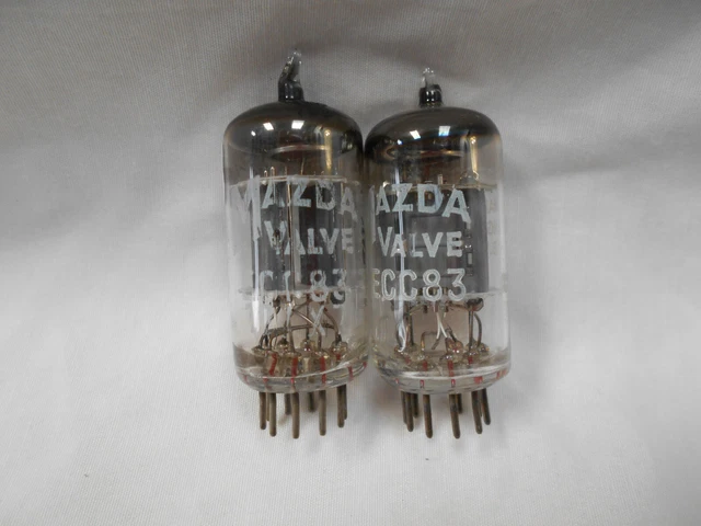 2 x ECC83 12AX7 Mazda Valves Tubes NOS Tested