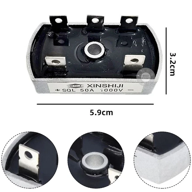 Redresseur de pont durable 50A 1000V pour configuration éolienne à diode 3 pha