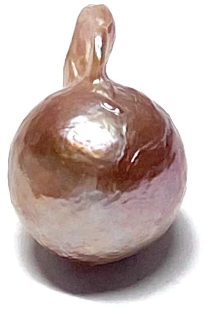 Drilled 13.2 Carat 12.2x17.6mm Kasumi Keshi Purple Rose Pink Rainbow Loose Pearl