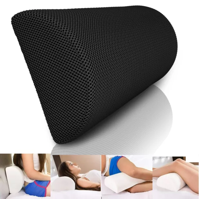 Half Moon Pillow Back Pain Relief Memory Foam Support Cushion Back Neck Leg Knee