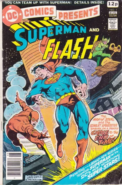 DC Comics Presents #1 Superman and Flash 1978 RARE UK VG/FN 2