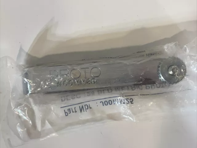 Genuine Proto J00MM25 Metric Feeler 25 Blade Gauge Set 1/2" x 3-5/16" 00MM25 OEM