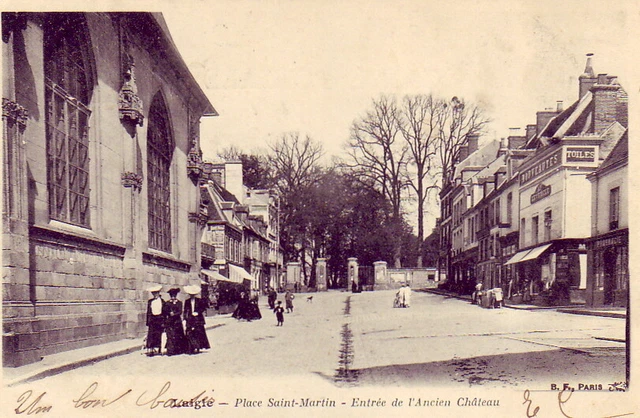 CPA 61 NORMANDY ORNE Mortagne pole gacé LAIGLE Place St Martin Château 1903