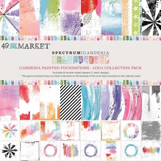 49 & Market Spectrum Gardenia Pinted Foundations Pack de colección 12x12