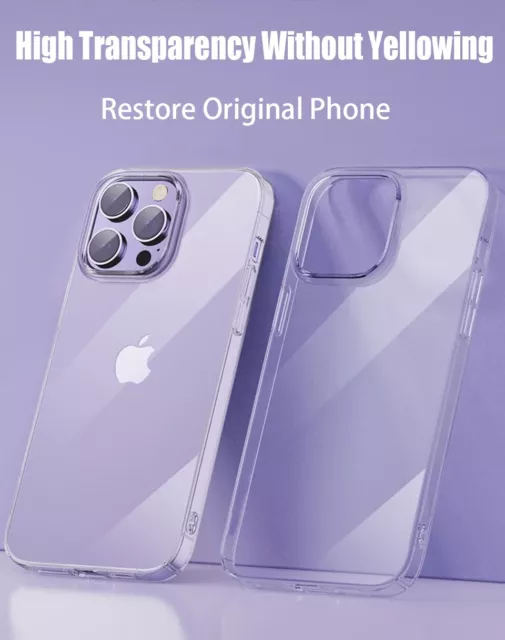 Étui de téléphone en silicone épais et antichoc transparent pour iPhone 13