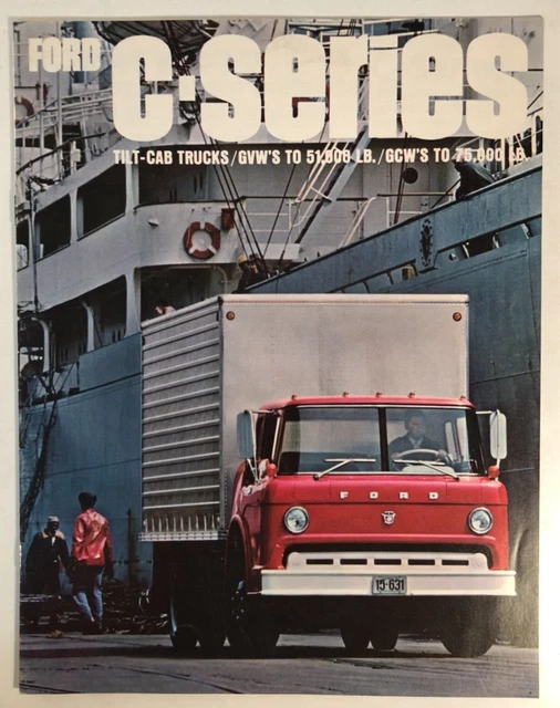 Vintage 1967 Ford C-Sesries Tilt Cab Trucks Advertising Dealer Brochure