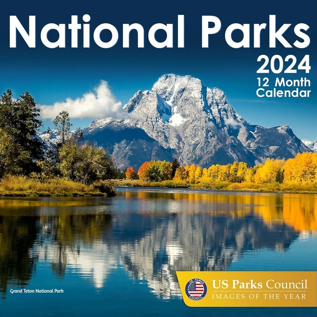 VERTICAL HANGING WALL Calendar, National Parks 2024 Monthly Calendar