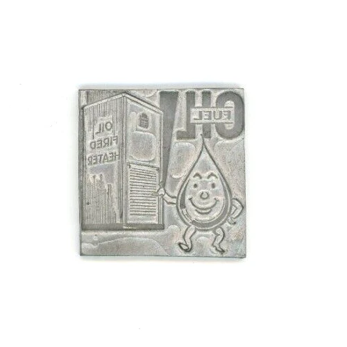 VINTAGE ANTHROPOMORPHIC DRIP Acme Fuel Oil Printers Plate Ad Olympia Wa