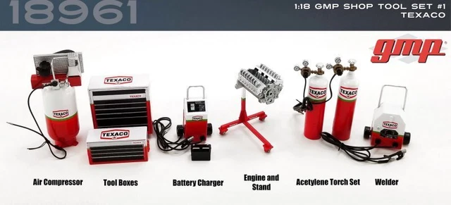 Werkstatt Set / Shop Tool Set TEXACO - red / white - GMP 1:18