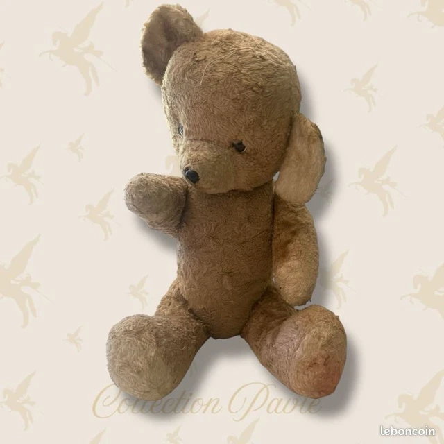 Ancien Ours En Peluche Vintage 25 Cm – Années 1940/1950 – Douceur De Collection