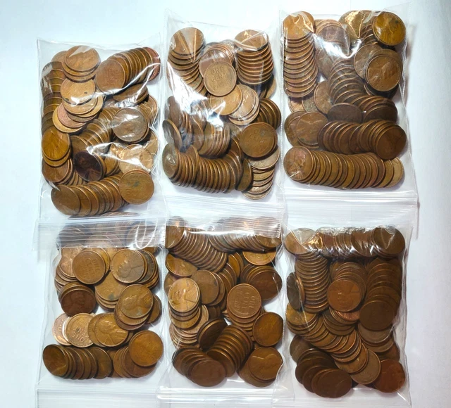 Lot of 100 1909-1959 Lincoln Wheat Penny Cent Lot 