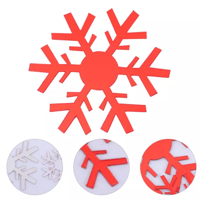 15 Pcs Sticker Mural Miroir Flocon De Neige PVC Stickers Muraux