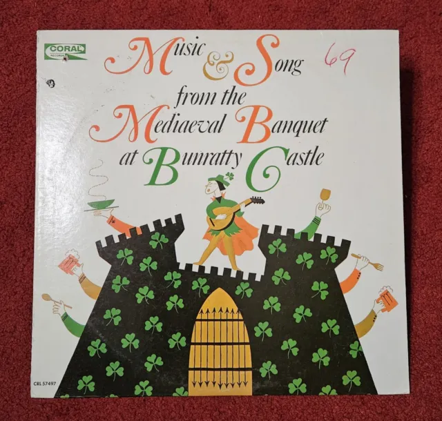 ☘LP Ireland Music Song From MEDIEVAL BANQUET AT BUNRATTY CASTLE CRL-57497 Stereo