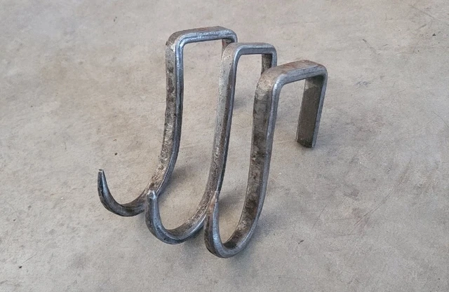 3 Very Dif. Old Hand Made,  Barn-Shed-Porch Wall Hooks