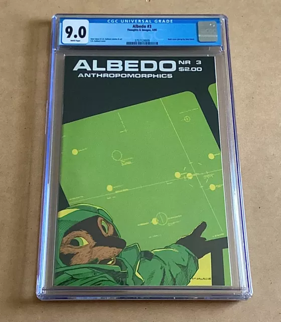 Albedo Anthropomorphics #3 Usagi Yojimbo 2nd Appearance CGC 9.0 White Pages