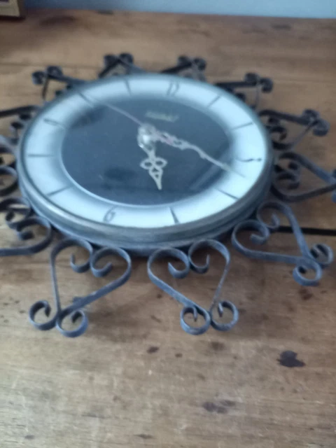 Horloge Murale Vintage Krups – Style Space Age Avec Pendule – Noir – Années 70/80
