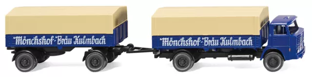 WIKING - HENSCHEL 4x2 Pritschenwagen mit Anhänger 2-Achser Pritschenwagen  - ...