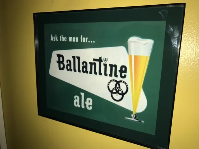 Ballantine Ale Beer Pub Bar Man Cave Advertising Sign