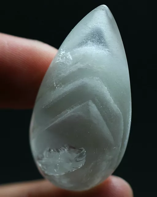 78.7ct 100% Natural White Ghost "pyramid" Crystal Quartz Pendant Polished