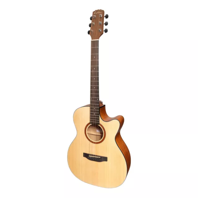 Martinez 'Natural Series' Solid Spruce Top Acoustic-Electric Small Body Cutaway