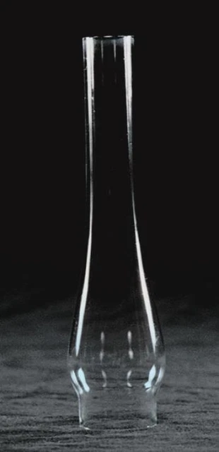 Clear Glass Lamp Chimney, Hurricane Globe 1 1/8 " Diameter Base x 5 1/2 " H