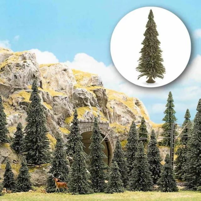 20 Pine Trees With Bases N gauge scenery Busch 6576