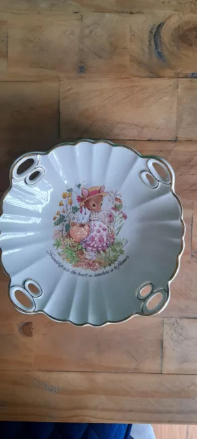 Vintage Crown Devon S. Fielding & Co. Friendship Dish. Cute Mouse Design & Motto