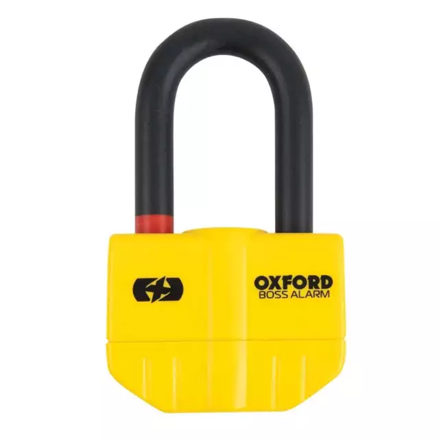 Oxford Boss Approuvé Thatcham Moto Alarme Bloque Disque - 14mm - Jaune