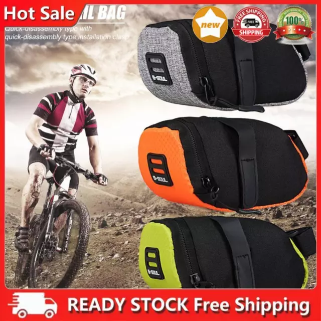 Reflective Bike Saddle Bag MTB Bicycle Cycling Pouch Tail Rear Seat Cushion Pack