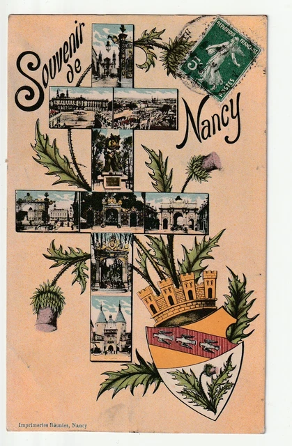 NANCY - CPA 54 - Nancy Remembrance Card - Cross of Lorraine Multi Views