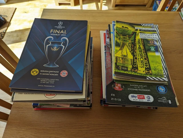 BIG MATCH PROGRAMMES - finals, Semi-finals, Internationals etc x 100 £ ...
