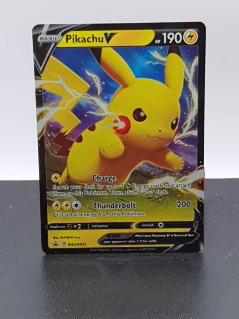 Pikachu V SWSH061 Promo Pokemon Card TCG Ccg Ultra Rare Shining Fates