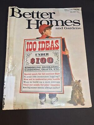 BETTER HOMES & GARDENS Magazine July 1967 Vol 45 #7 100 Ideas Decorating Crafts