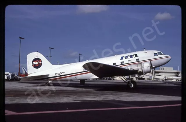 PBA Provinetown-Boston Douglas DC-3A N136PB May 86 Kodachrome Slide/Dia A3