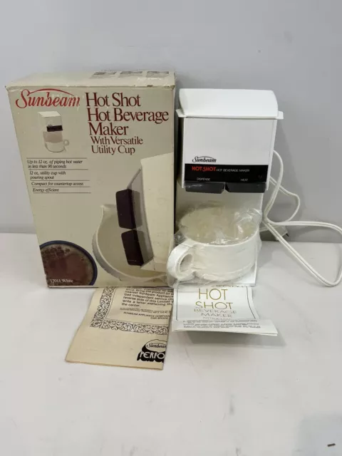 Vintage Sunbeam Hot Shot hot beverage makers from the '70s - Click
